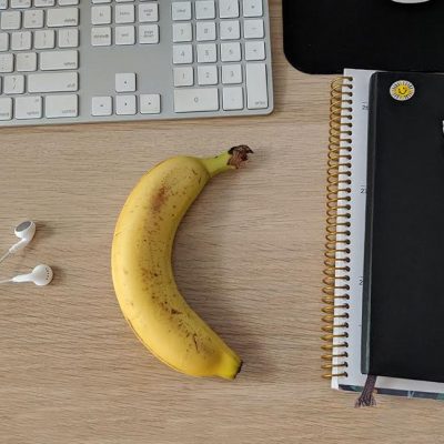 banana on desk
